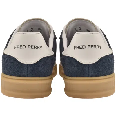 Fred Perry Textured Poly Trainers Navy In Blue