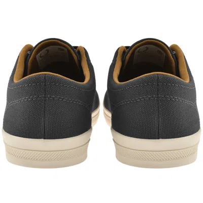 Fred Perry Baseline Canvas Trainers Grey In Black