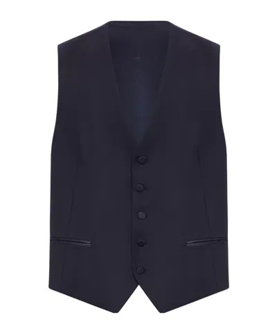 Tagliatore Tailored Single-breasted Wool Suit In Black