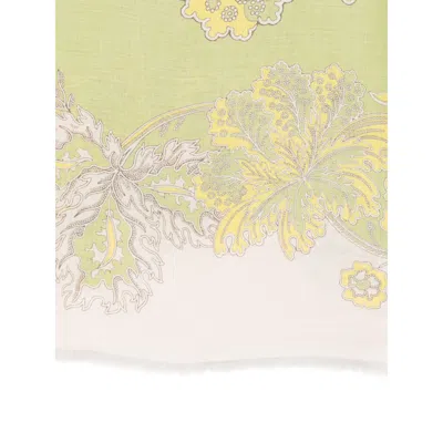 La Doublej Patterned Scarf In Yellow