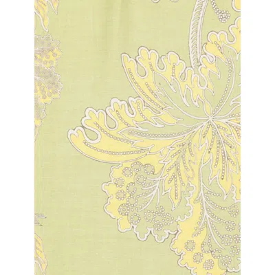 La Doublej Patterned Scarf In Yellow