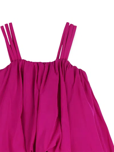Chloé Tiered Strap Dress In Pink