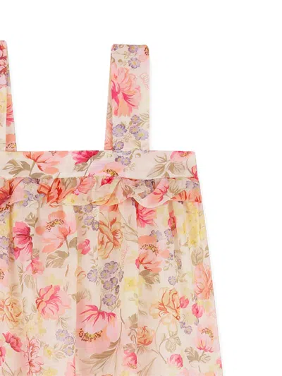 Chloé Floral-print Dress In Multi