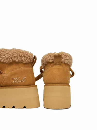 Karl Lagerfeld Skylar Lo Pull On Boot In Brown