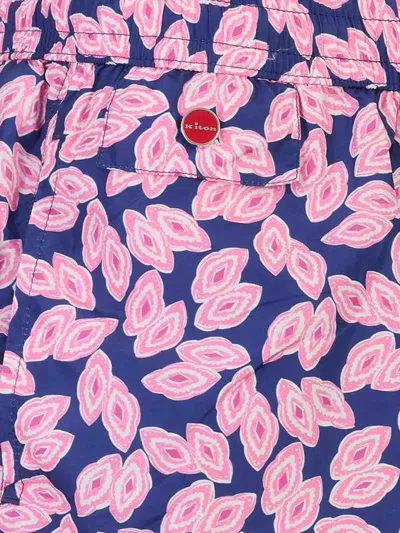 Kiton Geometric-print Drawstring Swim Shorts In Multi