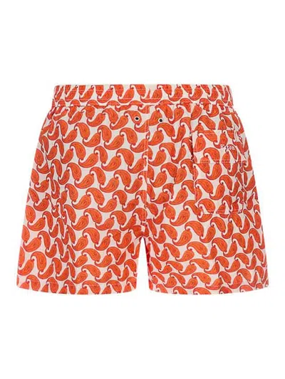 Kiton Swimsuit In Orange