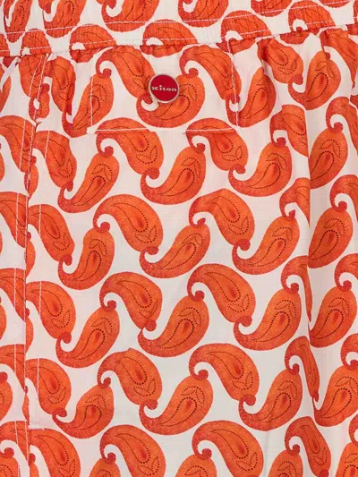 Kiton Swimsuit In Orange