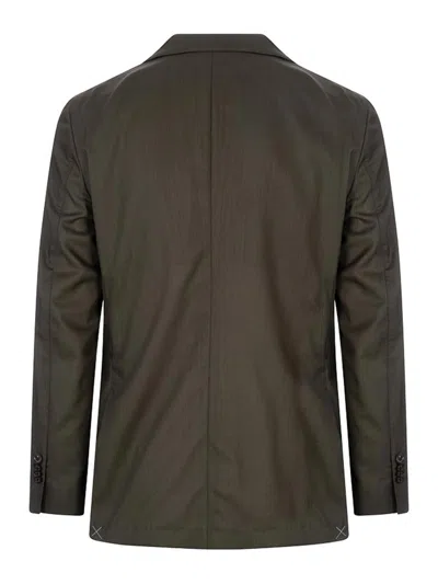 Montecore Double-breasted Peak-lapels Blazer In Gray