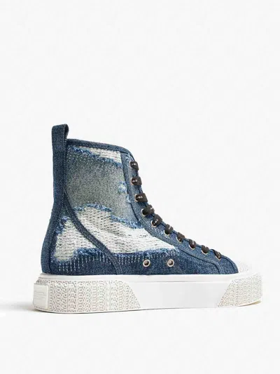 Marc Jacobs The High Top Platform Sneaker In Blue