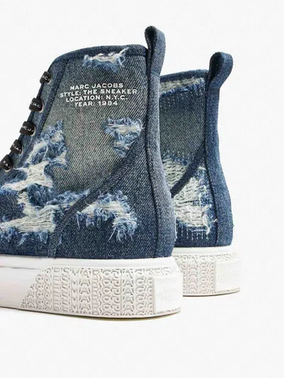 Marc Jacobs The High Top Platform Sneaker In Blue