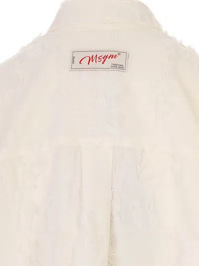 Msgm Shirt In Neutral