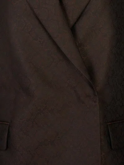 Msgm Jacket In Brown