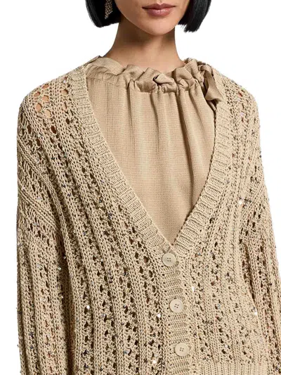 Peserico Sweater In Brown