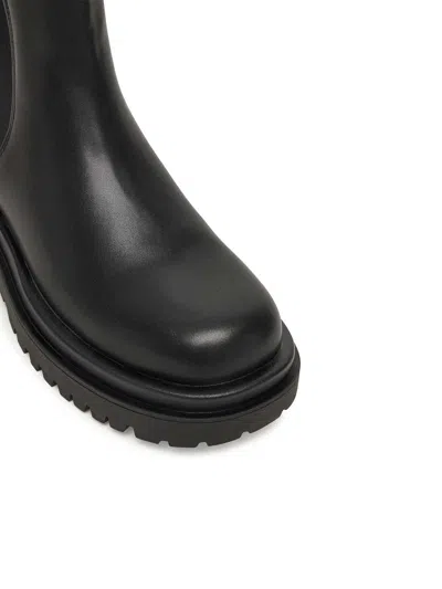 Versace Jeans Couture Elastic-insert Platform Boots In Black