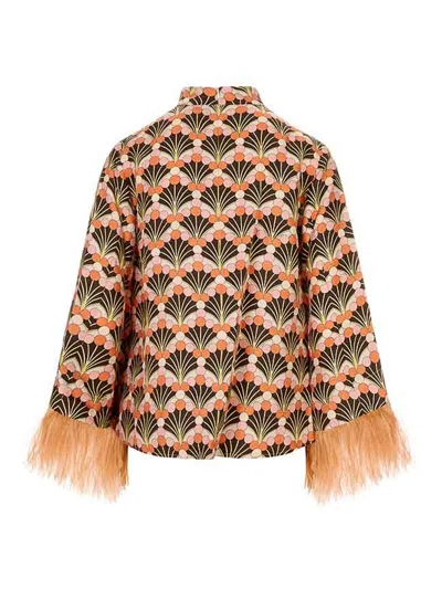 La Doublej Make An Exit Top In Orange