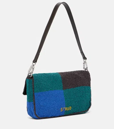 Staud Timmy Convertible Shoulder Bag Conch Shell In Blue