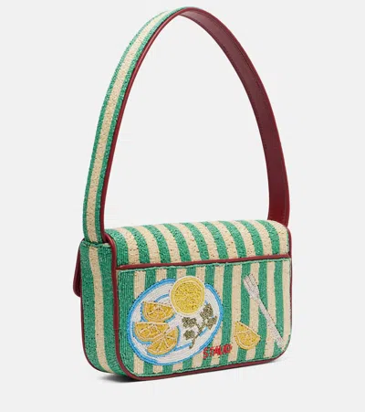 Staud Tommy Beaded Shoulder Bag In Multi