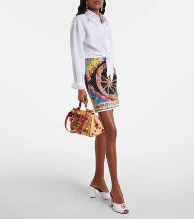 Dolce & Gabbana Raffia Mule In White