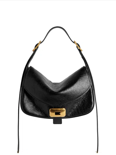 Balenciaga Womens Clicca Medium Shoulder Bag Adjustable In Black