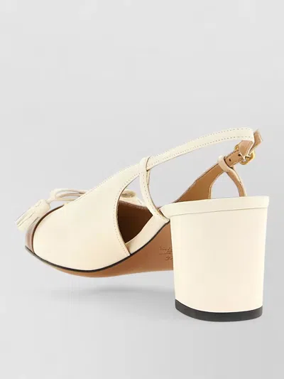 Valentino Valet Du Roi Block Heel Slingback Sandals In Neutral