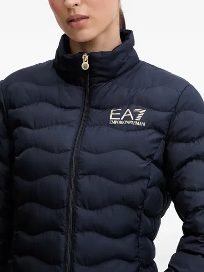 Ea7 Padded Jacket In Blue
