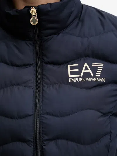 Ea7 Padded Jacket In Blue
