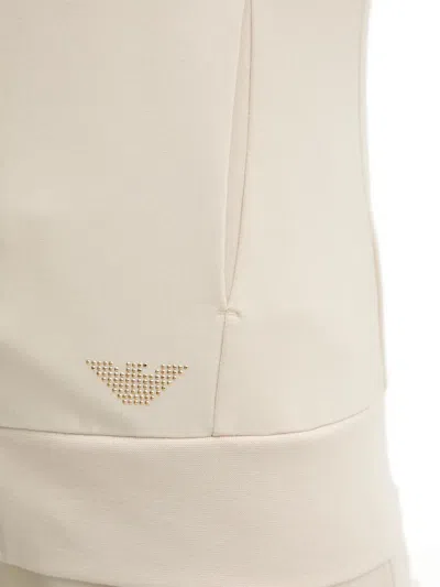 Ea7 Logo-detail Zip-up Sweatshirt In Neutral