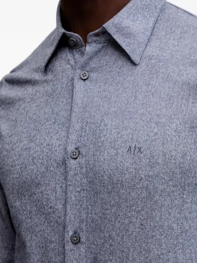 Armani Exchange Buttoned Shirt In Blue