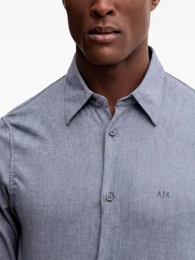 Armani Exchange Buttoned Shirt In Blue