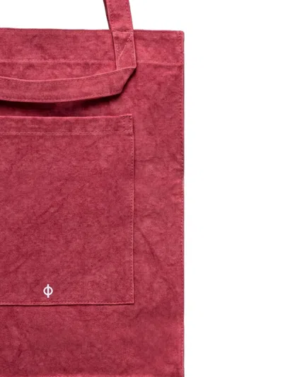 Samsoe & Samsoe Logo Lettering Tote Bag In Red