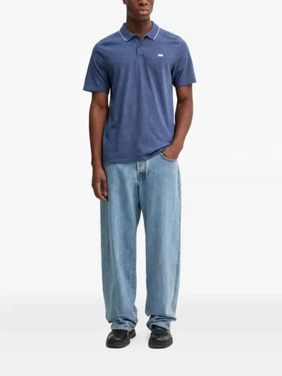 Levi's Piped Polo In Blue