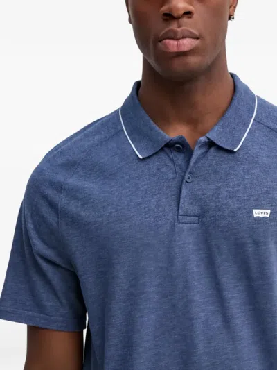 Levi's Piped Polo In Blue