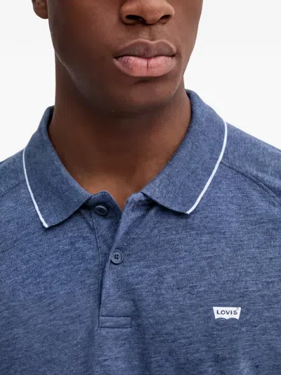 Levi's Piped Polo In Blue