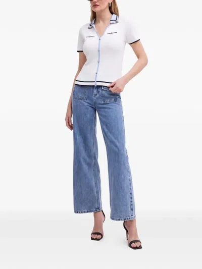Morgan Flap-pocket Jeans In Blue
