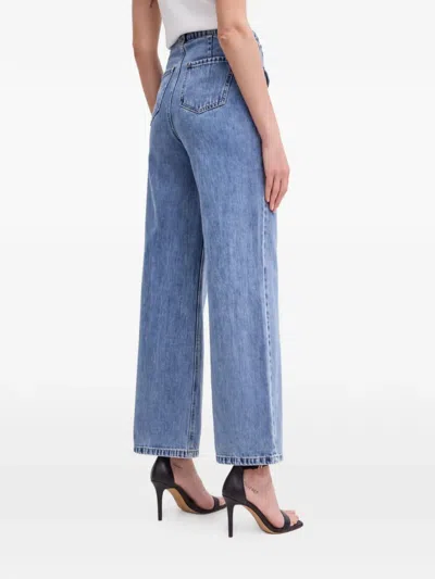 Morgan Flap-pocket Jeans In Blue