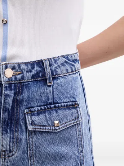 Morgan Flap-pocket Jeans In Blue