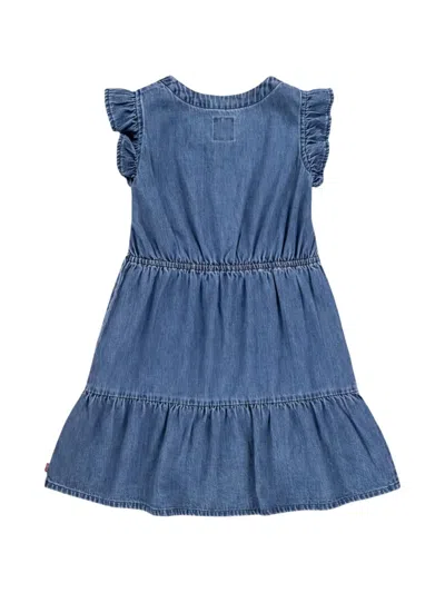 Levi's Ruffled Button Dress In Blue