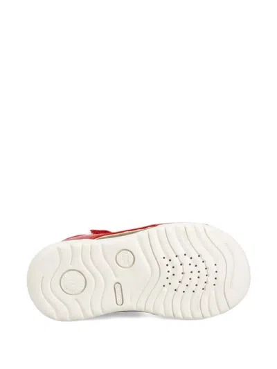Geox Hook Loop Sandals In Red
