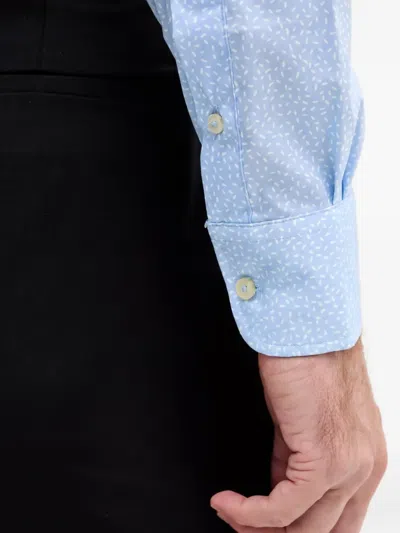 Benetton Patterned Shirt In Blue