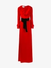 GUCCI GUCCI PLEATED RUFFLE GOWN,11909058