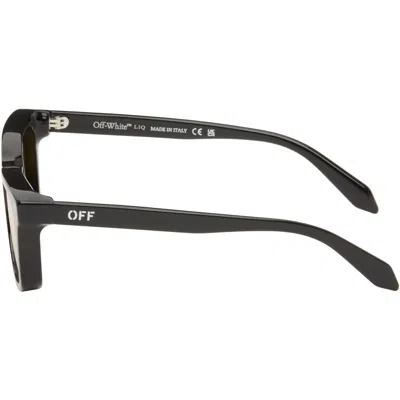 Off-white Shiny Black Acetate Sunglasses In Pattern