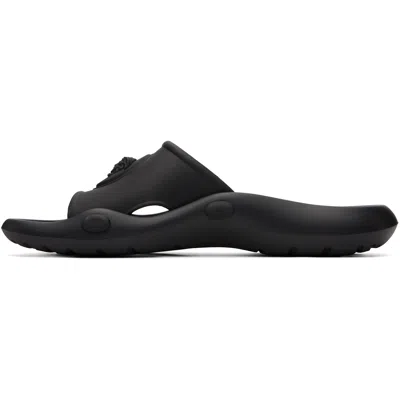 Versace Nettuno Medusa Head Open-toe Sliders In Black