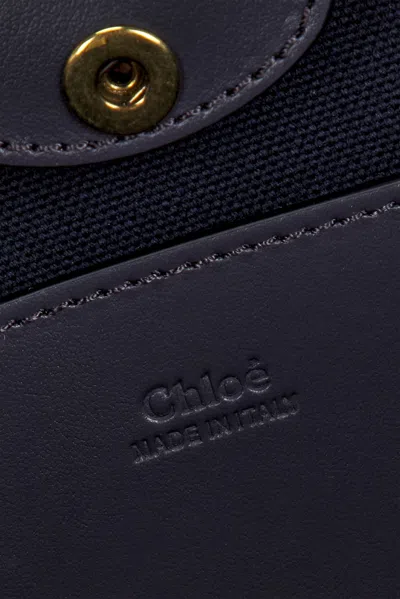 Chloé Printed Leather-trimmed Canvas Shoulder Bag In Pattern