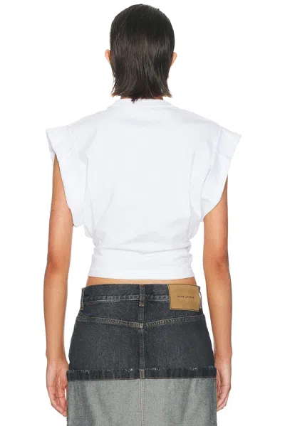 Marc Jacobs White Pop J Marc Logo Drape Seam T-shirt In White