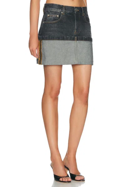 Marc Jacobs Cuffed Mini Skirt In Blue