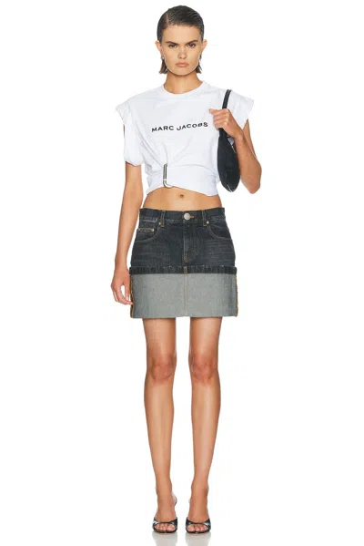 Marc Jacobs Cuffed Mini Skirt In Blue