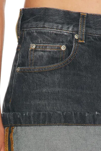 Marc Jacobs Cuffed Mini Skirt In Blue