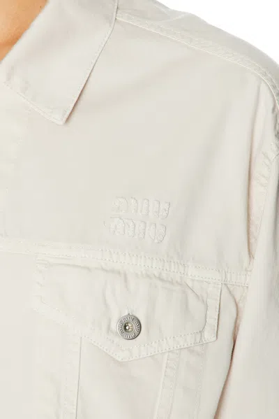 Miu Miu Denim Jacket In White