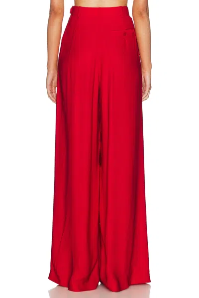 Ralph Lauren Vannesa Satin Wide-leg Pant In Bright Red