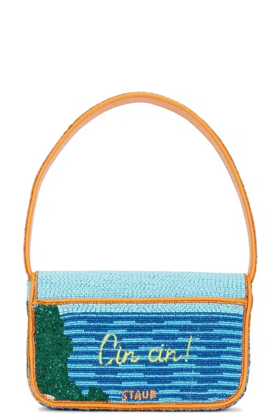 Staud Tommy Beaded Shoulder Bag In Red